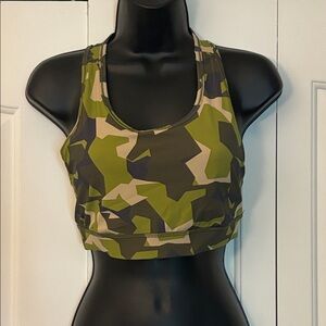 Bass Outdoor Racer Back Sports Bra Camo Women Size Small